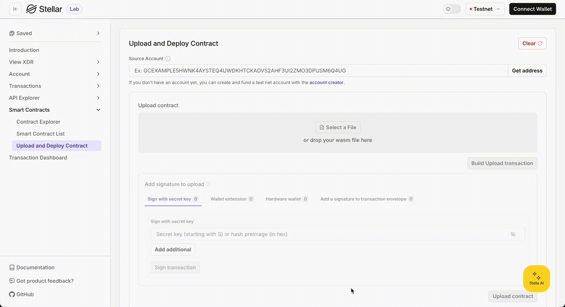 Lab: Upload and Deploy Contract - skipping uploading contract